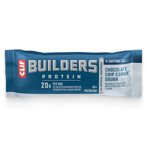 + Caffeine Chocolate Chip Cookie Dough Flavor Plant Based Protein Bars